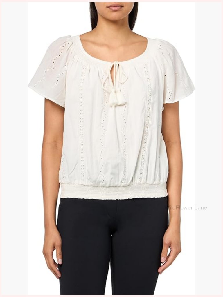 Girls Flutter Sleeve Top Blouse Cotton Viscose